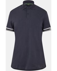BOSS - Performance Sleek Button-Up Polo Shirt (Zone) - Lyst