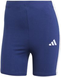 adidas - Essentials 3 Stripe Biker Shorts - Lyst