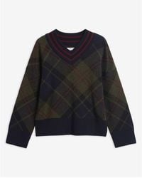 Barbour - Shae Fine-Knit Wool Long-Sleeve V-Neck Jumper - Lyst