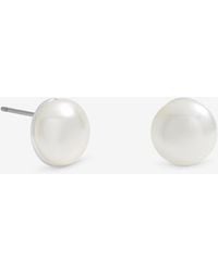 Jon Richard - Cream Small Bouton Pearl Earrings - Lyst