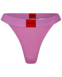 HUGO - Label String Thong - Lyst