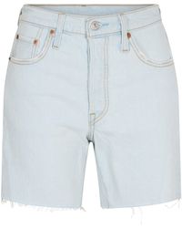 Levi's - Levi's Mid Thigh Short Lunar Blac - Lyst