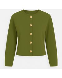 I Saw It First - Statement Button Ribbed Cardigan - Lyst