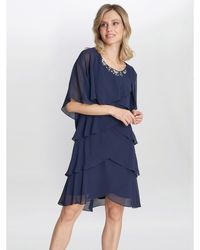 Gina Bacconi - Toni Chiffon Tier Jacket Dress - Lyst