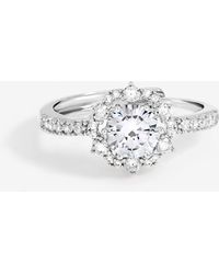 Jon Richard - Rhodium Plated Statement Crystal Engagement Ring - Lyst