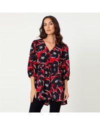 Be You - Floral V Neck Tunic - Lyst