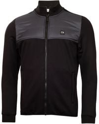Calvin Klein - Solid Patterned Full Zipper Ribbed Cuff Zipped Pocket Jacket - Lyst
