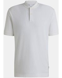 BOSS - H-Pratt 120 Collarless Polo Shirt - Lyst