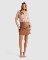 Forever New - Lila Longline Printed Satin Shirt - Lyst