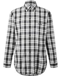 Balenciaga - Check Cotton Flannel Overshirt - Lyst