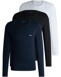 BOSS - Long Sleeved Logo T-Shirt 3-Pack - Lyst