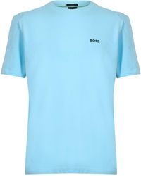 BOSS - T-Shirt With Logo Design Stretch Cotton - Lyst