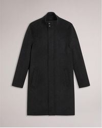 Ted Baker - Funnel Neck Overcoat - Lyst
