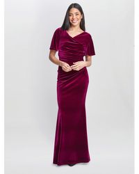 Gina Bacconi - Minka Velvet Maxi Dress With Cowl Neck - Lyst