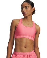Under Armour - Standard Mid Keyhole Sports Bra - Lyst