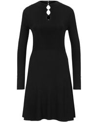 BOSS - Mini Viscose Knitted Jumper Dress - Lyst