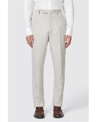 Twisted Tailor - Clairmont Slim Fit Linen Suit Trouser - Lyst