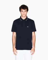 ARMANI EXCHANGE - Short Sleeve Polo Shirts - Lyst