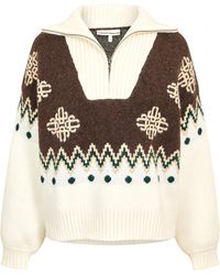 The Couture Club - Embroidered V-Neck Jumper - Lyst