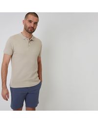 Threadbare - Textured Cotton Short Sleeve Polo Shirt - Lyst