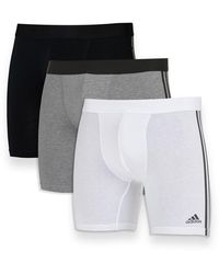 adidas - Active Flex Cotton 3 Stripe Boxer Brief 3 Pack - Lyst