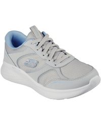 Skechers - Leather & Hotmelt Overlay Mesh Lace Runners - Lyst