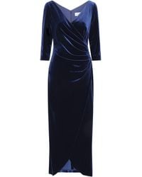 Gina Bacconi - Paris Velvet Maxi Dress With 3/4 Sleeve - Lyst