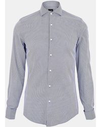 BOSS - Hank Spread Long-Sleeve Plain Shirt - Lyst