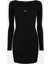Guess - Long Sleeve Rib Mini Dress - Lyst