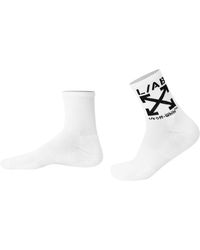 L/AB Off White - Below-Calf Crew Socks 6 Pack - Lyst