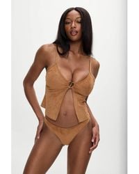Frankie's Bikinis - X Bella Hadid Lucy Suede Tankini Bikini Top - Lyst