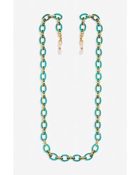 Mood - Plated And Mint Resin Sunglasses Chain - Lyst
