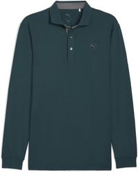 PUMA - Cloudspun Long Sleeve Midweight Performance Polo Shirt - Lyst