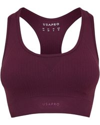 Usa Pro - Up Seamless Crop Sports Bra - Lyst