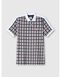 Pretty Green - Pg Timperley Geo Short-Sleeve Polo Shirt - Lyst