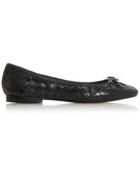 Dune - Heyday Woven Leather Ballet Flats - Lyst