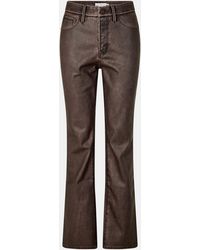 GOOD AMERICAN - Bootcut High-Rise Leather Trousers - Lyst