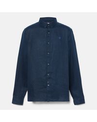 Timberland - Mill Brook Linen Leaf Long-Sleeve Plain Shirt - Lyst
