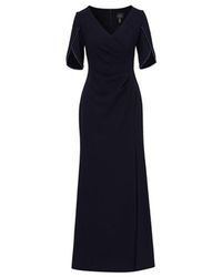 Adrianna Papell - Pearl Trim Knit Crepe Gown - Lyst