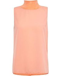 French Connection - Crepe Light Mock Neck Top - Lyst
