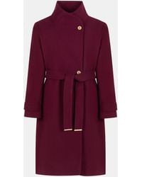Biba - Billie Belted Long Sleeve Mid-Length Overcoat - Lyst
