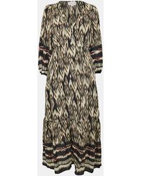 Velvet By Graham & Spencer - By And V-Neck Three Quarter Sleeve Midi Dress - Lyst