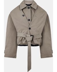 Balenciaga - Hooded Trench Coat - Lyst