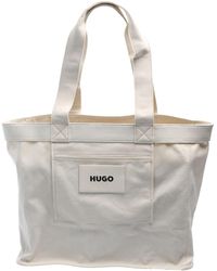 HUGO - Becky Canvas Tote Bag - Lyst