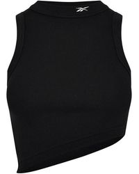 Reebok - Classics Cropped Ribbed Tank Top - Lyst