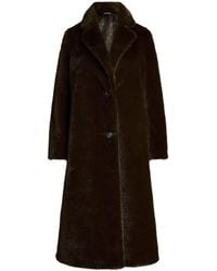 Ralph Lauren - Polo Ralph Lauren Long Sleeve Button Faux Fur Coat - Lyst