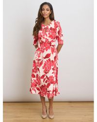 Gina Bacconi - Maybelle Keyhole Print Midi Dress - Lyst