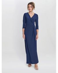 Gina Bacconi - Celine Jersey Wrap Maxi Dress - Lyst
