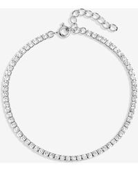 Simply Silver - Sterling 925 Cz Fine Tennis Bracelet - Lyst