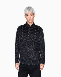 ARMANI EXCHANGE - Long Sleeve Plain Shirt - Lyst